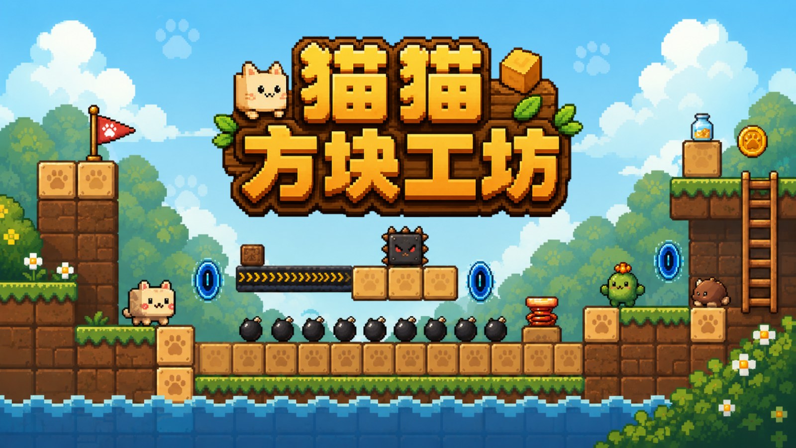 《猫猫方块工坊》主视觉